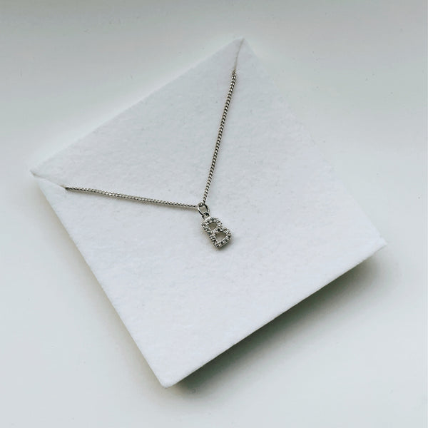 Sterling Silver Initial Charm Necklace