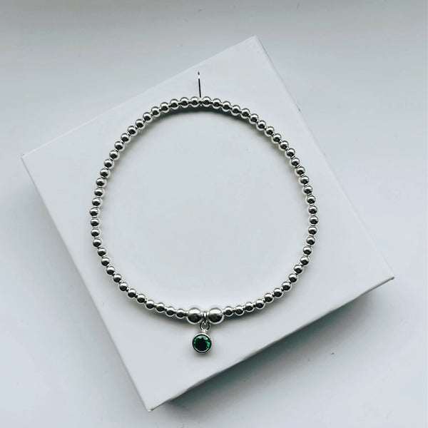Children's Sterling Silver Birthstone Bracelet