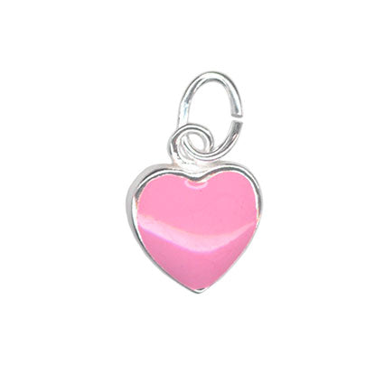 Children's Sterling Silver Pink Heart Bracelet