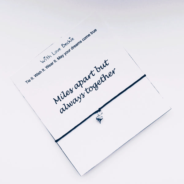 Miles Apart But Always Together Wish String