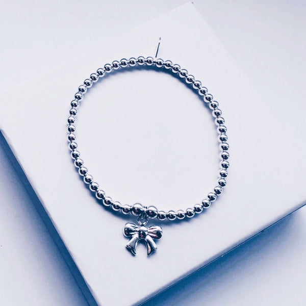 Children's Sterling Silver Bow Bracelet