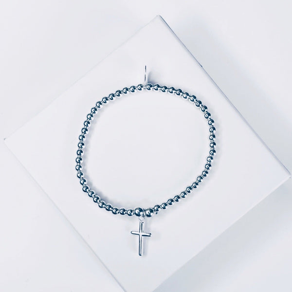 Children's Sterling Silver Cross Bracelet