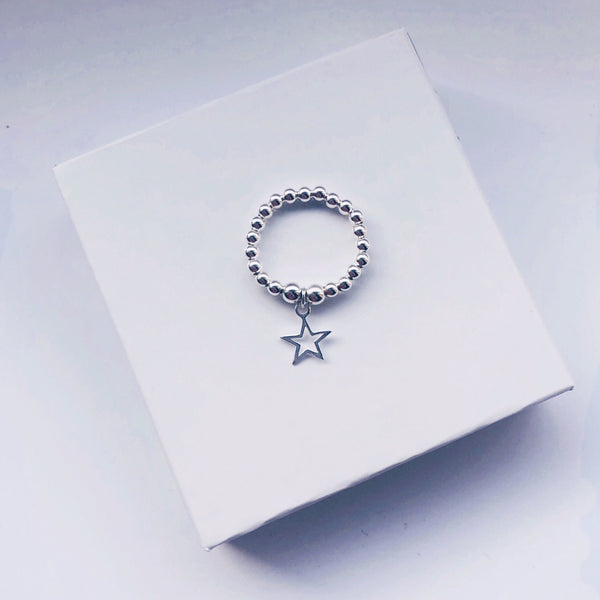 Sterling Silver Open Star Ring