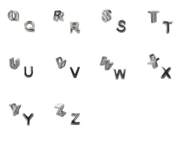 Sterling Silver Initial Bead Bracelet