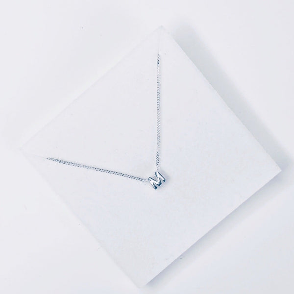 Sterling Silver Initial Bead Necklace