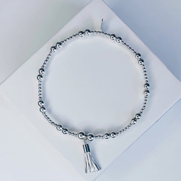Sterling Silver Mini Tassel Bracelet