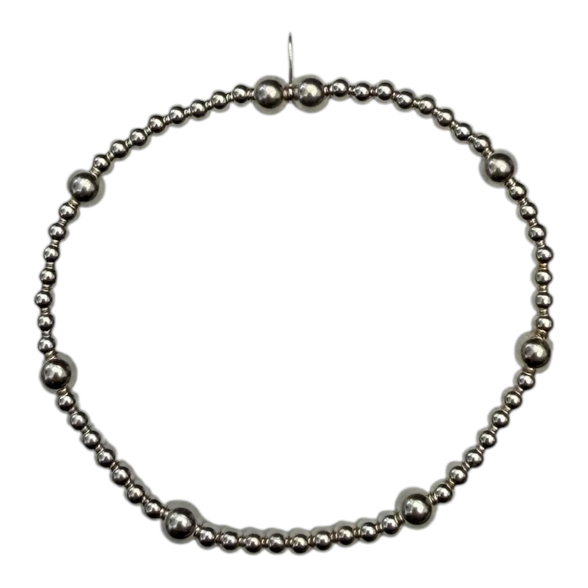 Sterling Silver Mixed Bead Stacker Bracelet