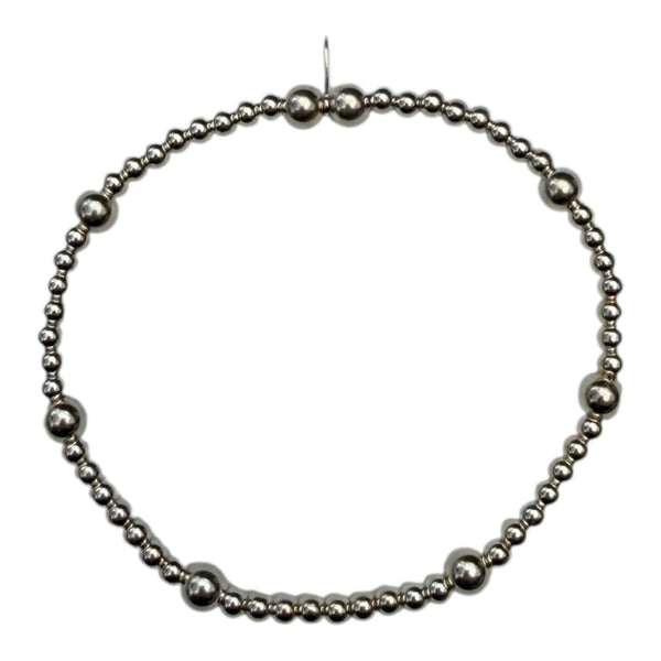 Sterling Silver Mixed Bead Stacker Bracelet