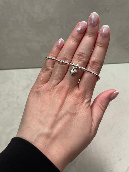 Sterling Silver Love Heart Bracelet