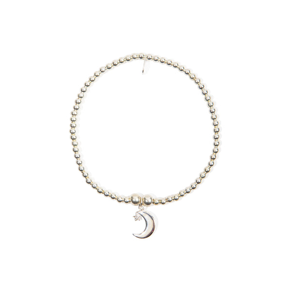 Crescent Moon Bracelet - Sterling Silver