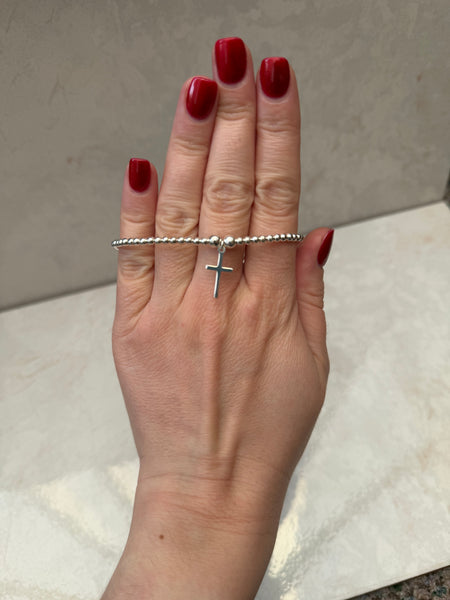Cross Bracelet - Sterling Silver