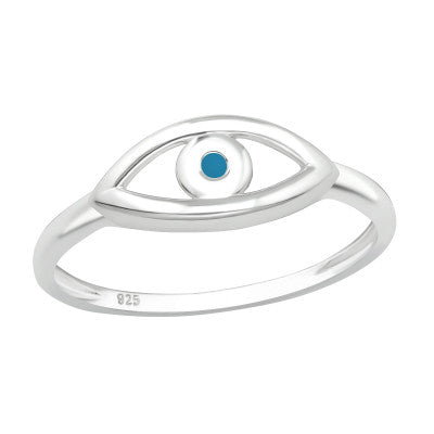 Sterling silver evil eye on sale ring