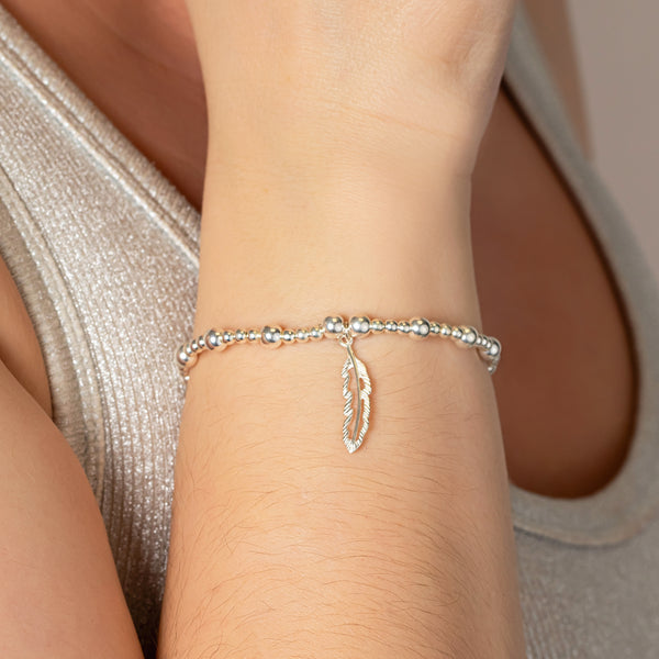 Filligree Feather Bracelet - Sterling Silver