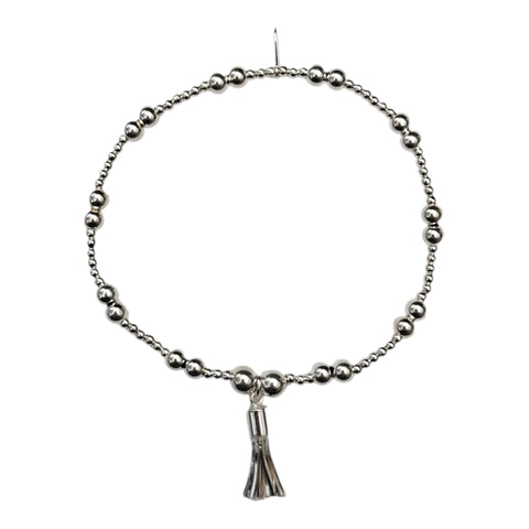 Sterling Silver Mini Tassel Bracelet