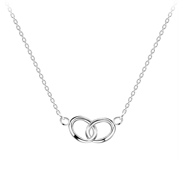 Sterling Silver Double Circle Necklace