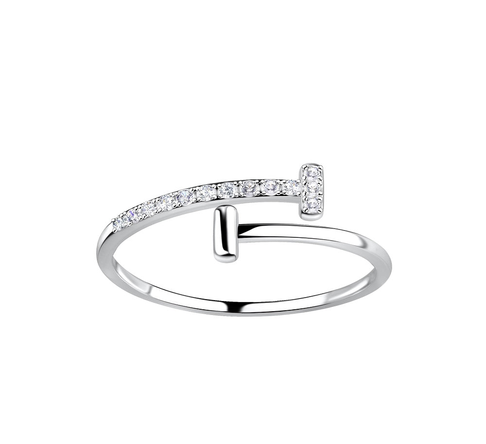 Sterling Silver Bar Opened Ring