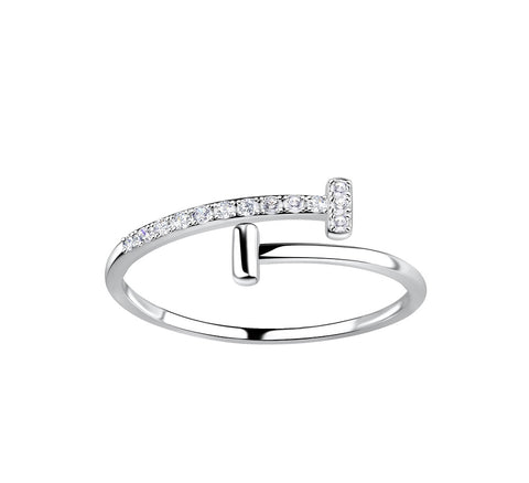 Sterling Silver Bar Opened Ring