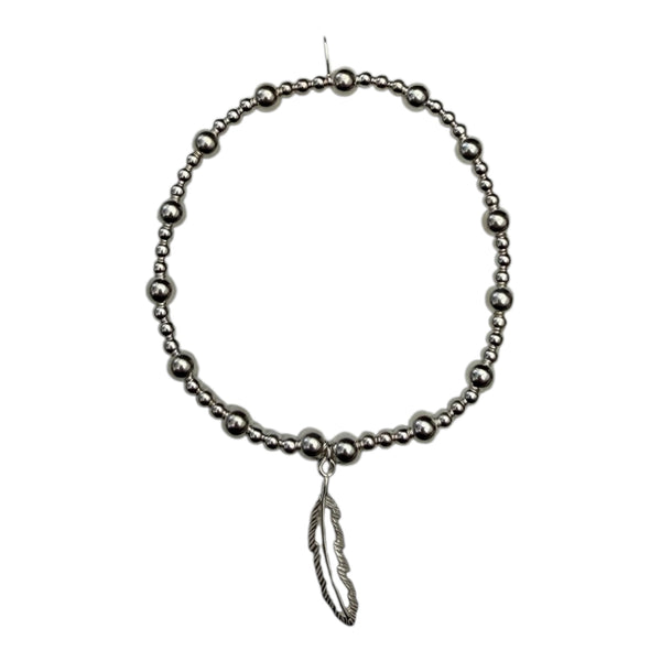 Sterling Silver Filligree Feather Bracelet