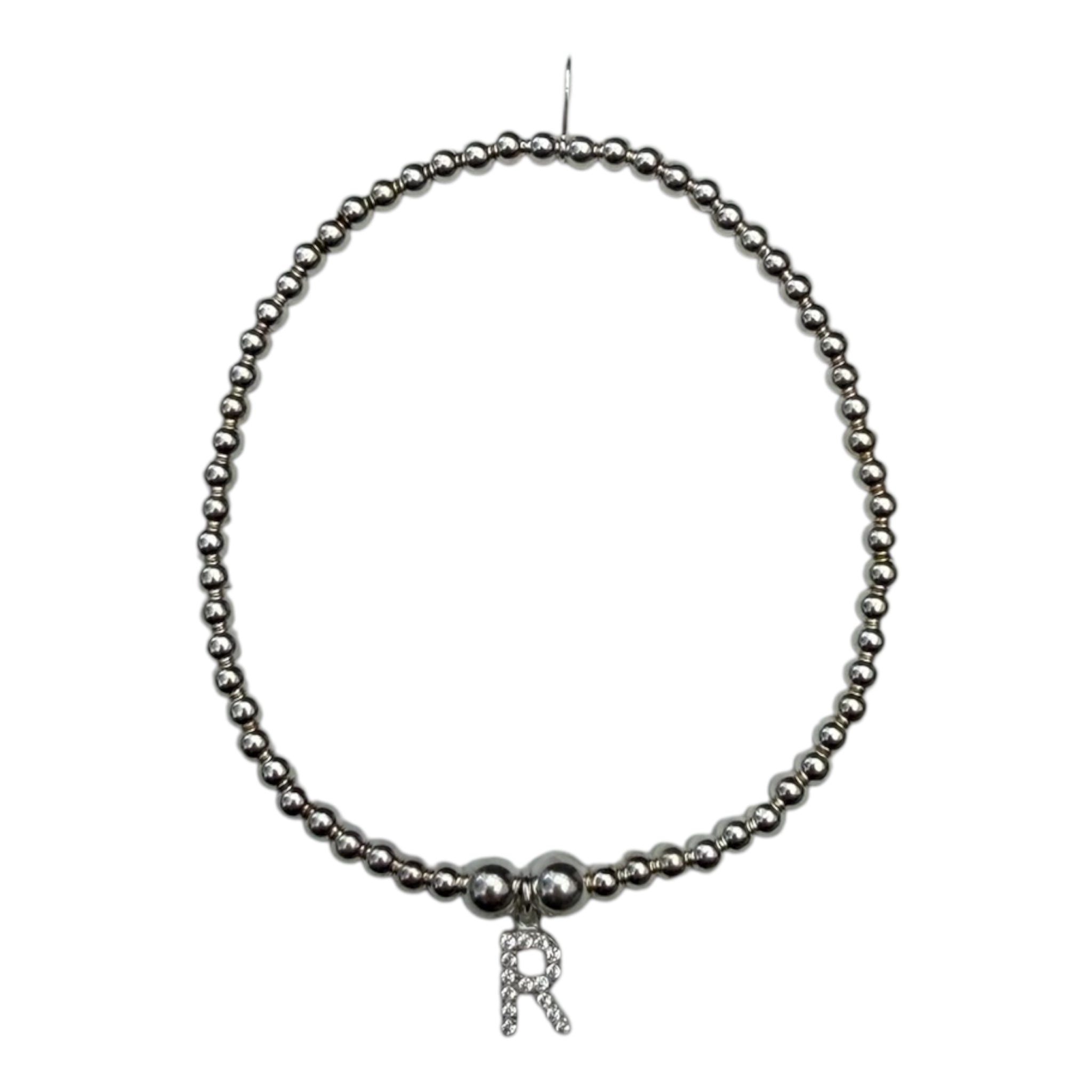 Sterling Silver Initial Charm Bracelet