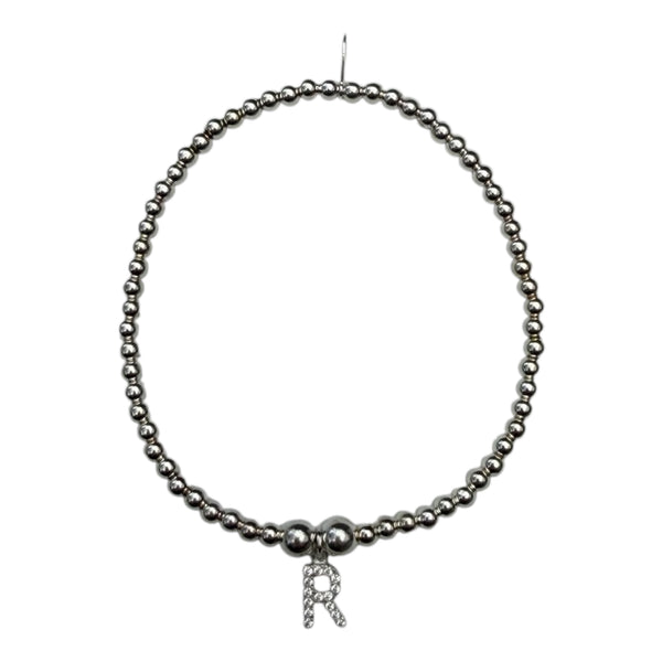Sterling Silver Initial Charm Bracelet