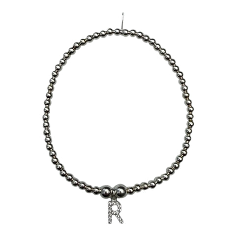 Sterling Silver Initial Charm Bracelet