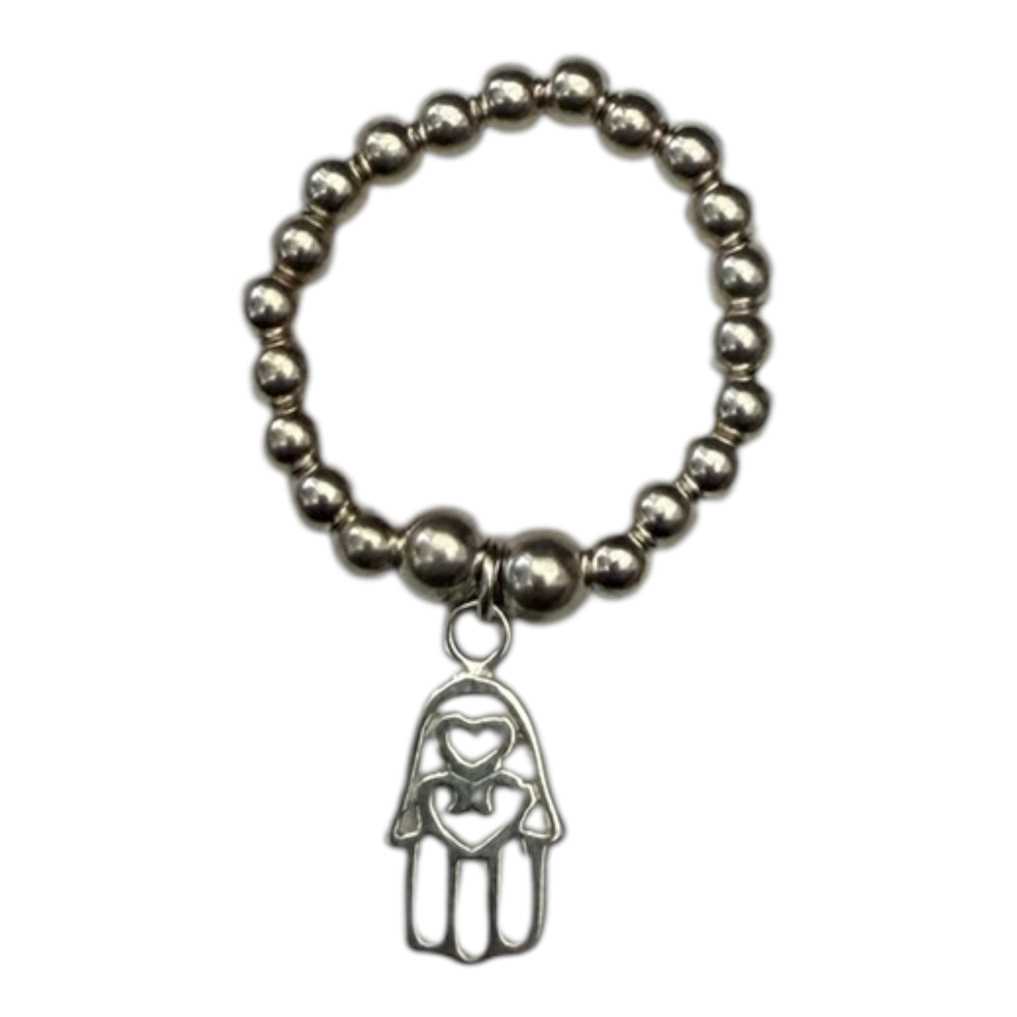 Sterling Silver Hamsa Hand Ring