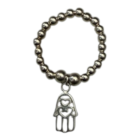 Sterling Silver Hamsa Hand Ring