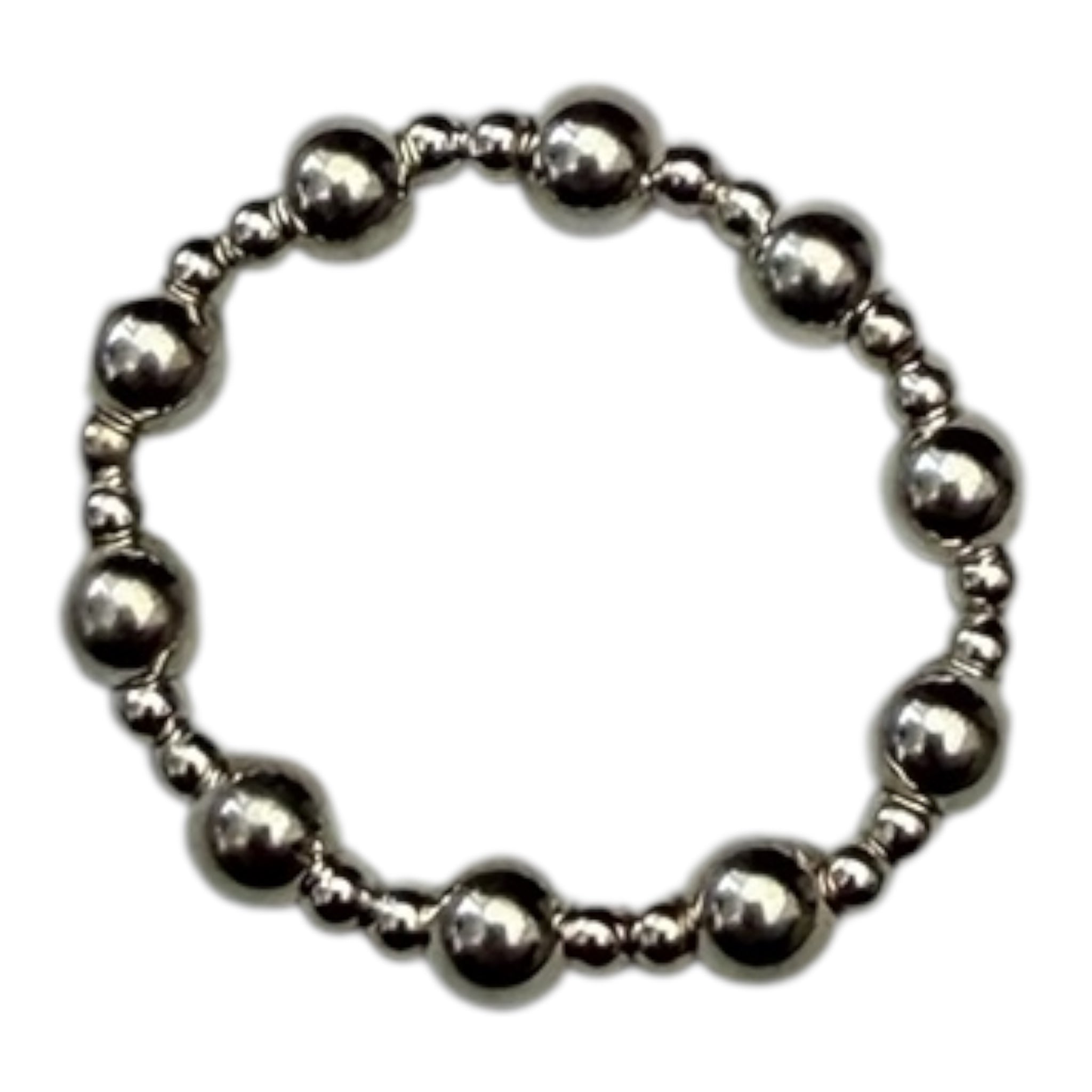 Sterling Silver Mixed Bead Ring