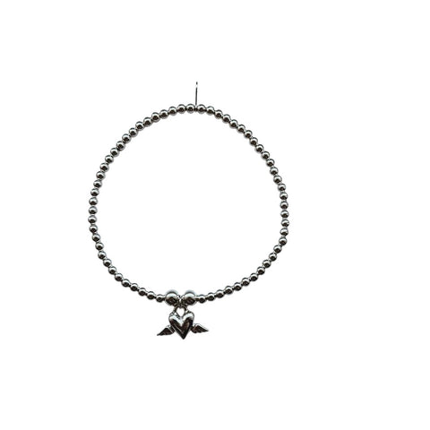 Sterling Silver Wings of Love Bracelet