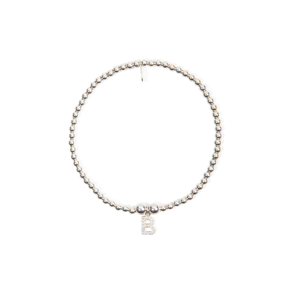 Initial Charm Bracelet - Sterling Silver