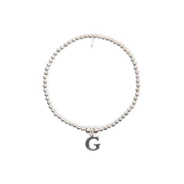 Initial Charm Bracelet - Sterling Silver