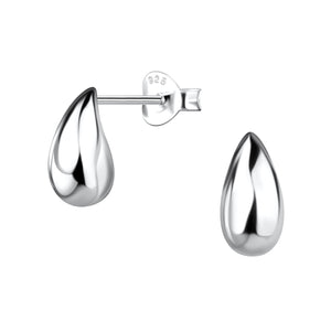Sterling Silver Teardrop Stud Earrings