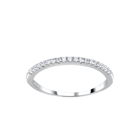 Sterling Silver Cubic Zirconia Eternity Ring