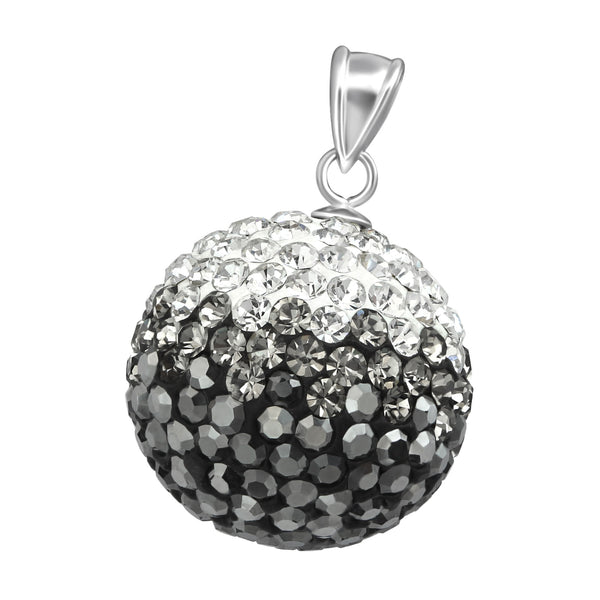 Sterling Silver Jewelled Ball Long Necklace