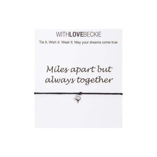 Miles Apart But Always Together Wish String