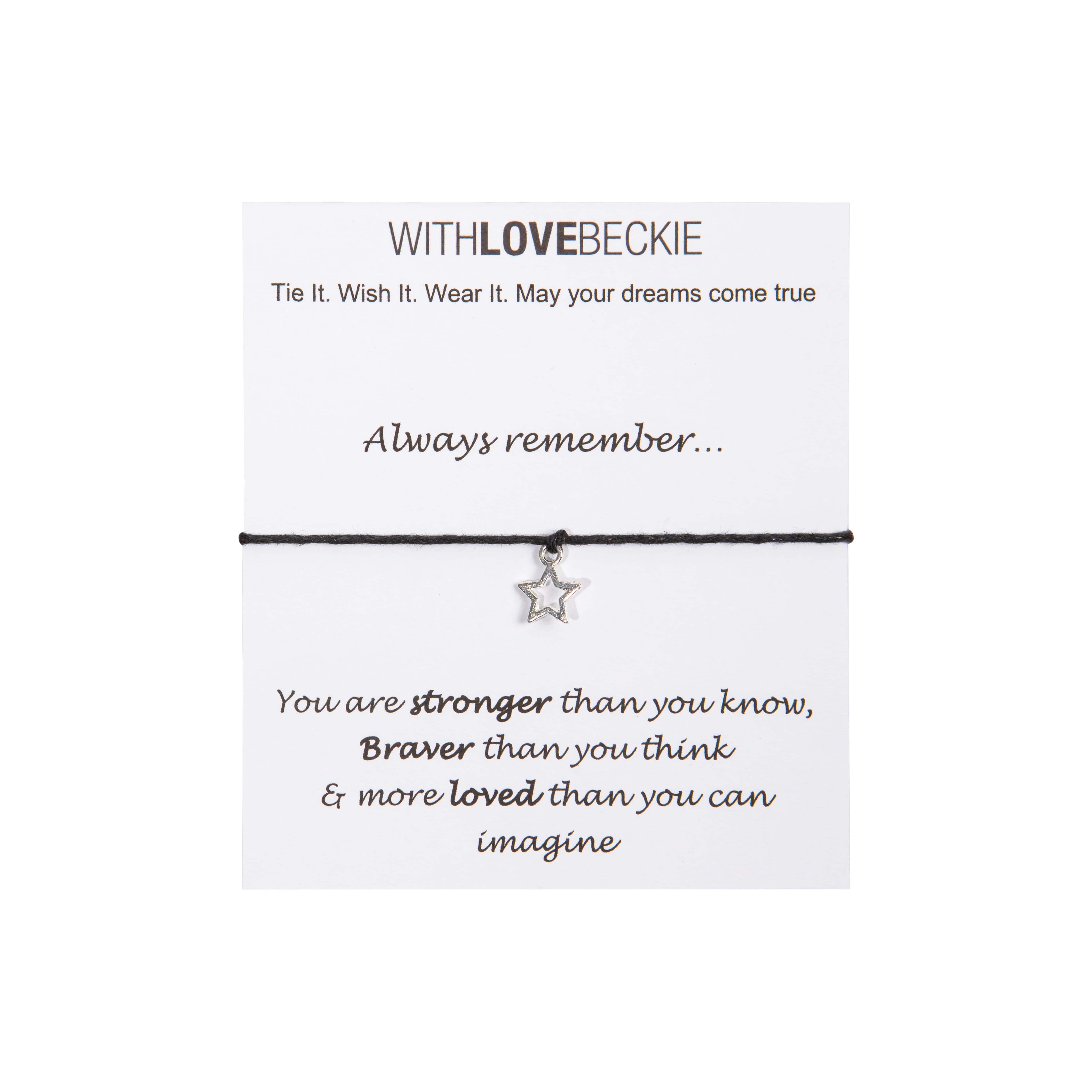 Always Remember Wish String bracelet With Love Beckie