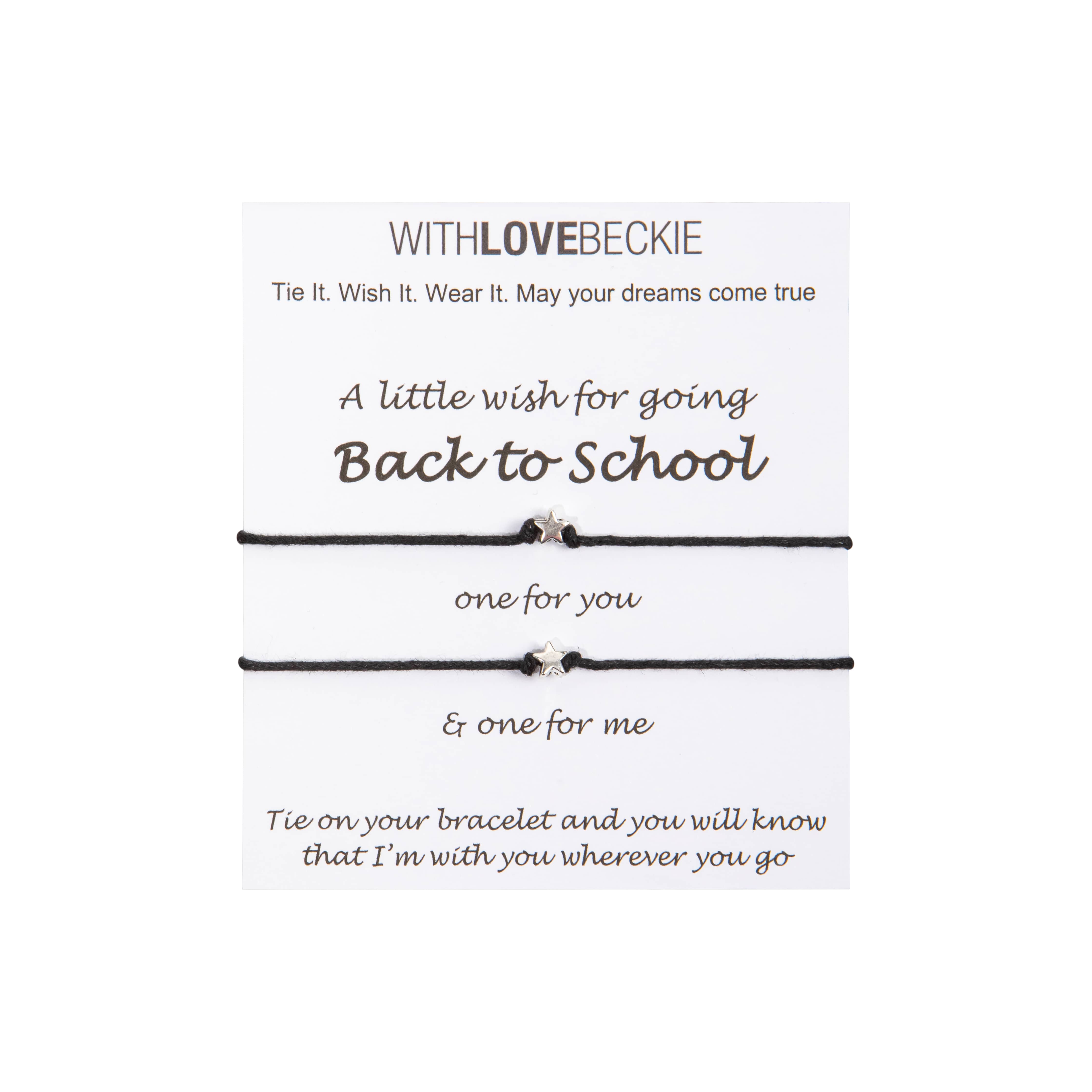 Back To School Duo Wish String bracelet With Love Beckie