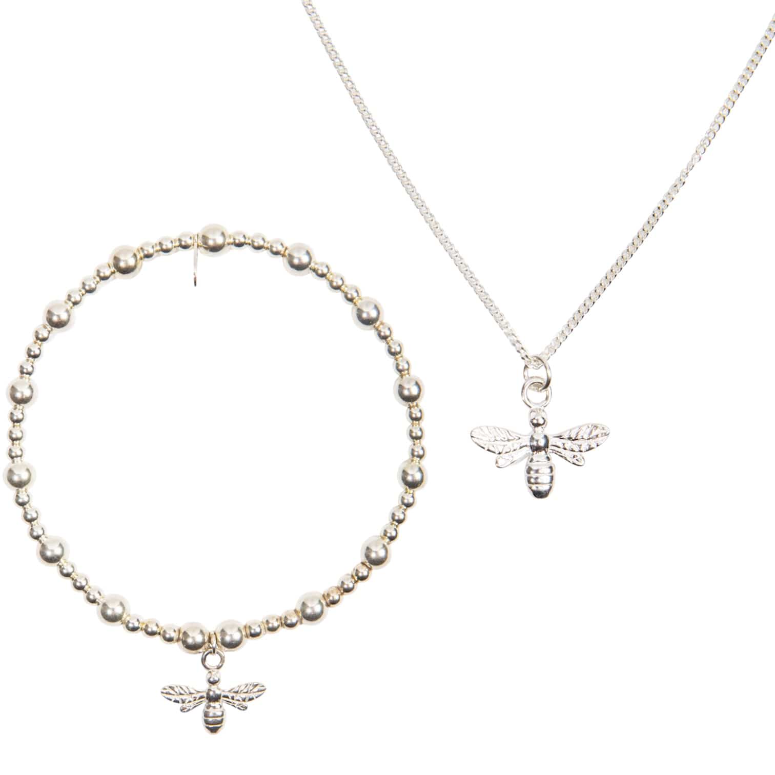 Bee Bracelet & Necklace Set - Sterling Silver Jewellery With Love Beckie