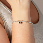 Birthstone Bracelet (Multiple Months) - Sterling Silver bracelet With Love Beckie