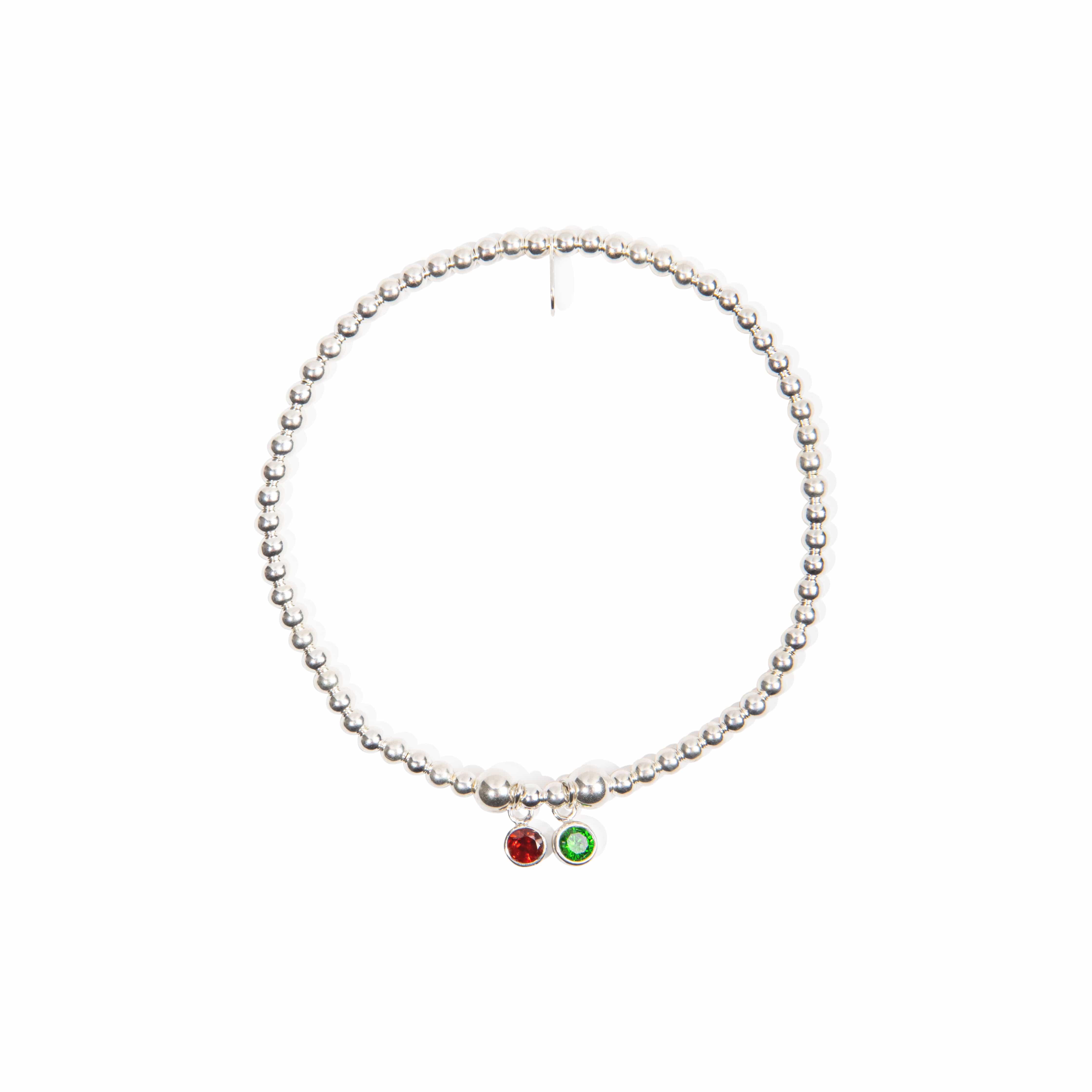 Birthstone Bracelet (Multiple Months) - Sterling Silver bracelet With Love Beckie