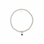 Children's Birthstone Bracelet (Single Month) - Sterling Silver bracelet With Love Beckie