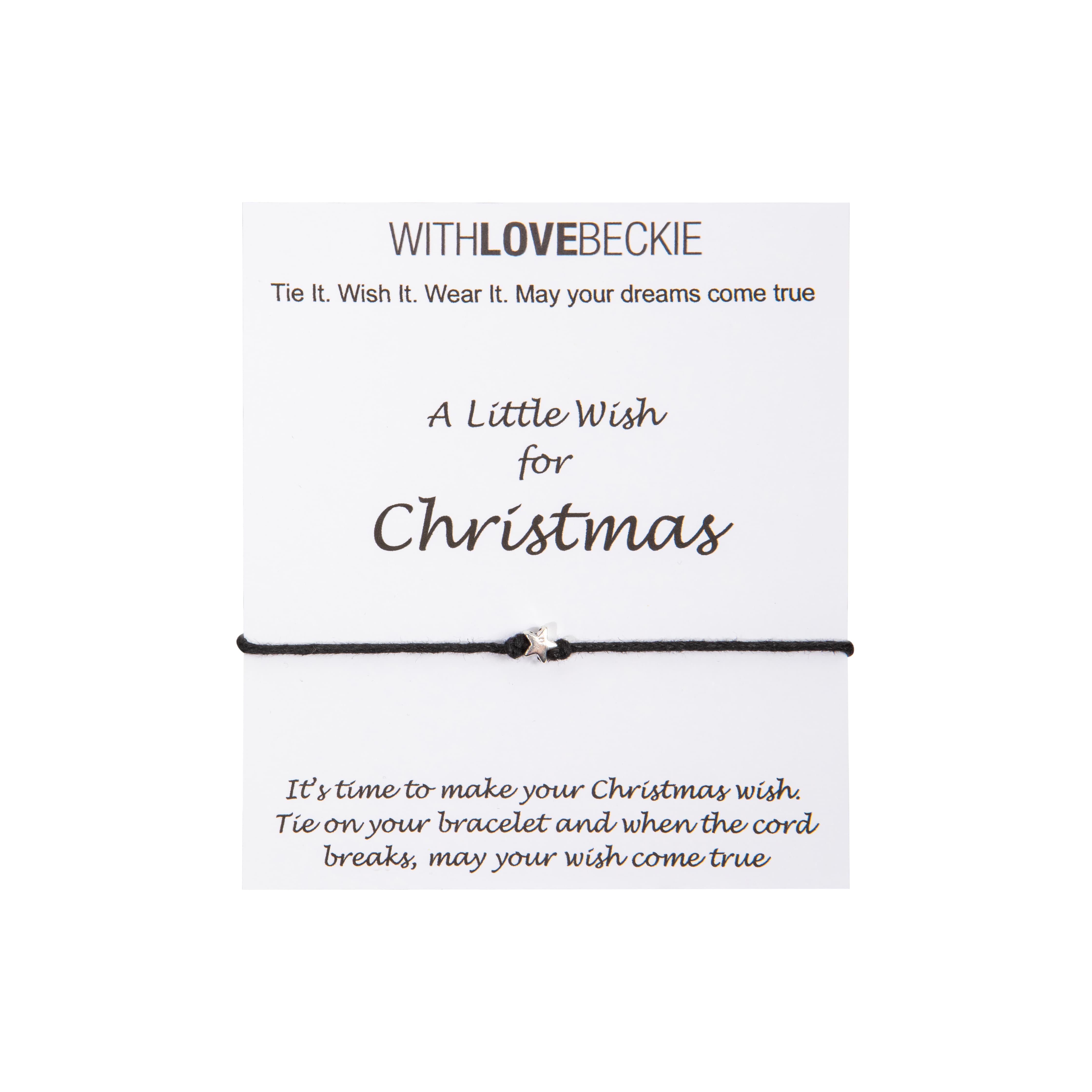 Christmas Wish String bracelet With Love Beckie