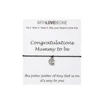 Congratulations Mummy To Be Wish String bracelet With Love Beckie