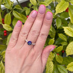 Evil Eye Blue Bead Ring - Sterling Silver Ring With Love Beckie