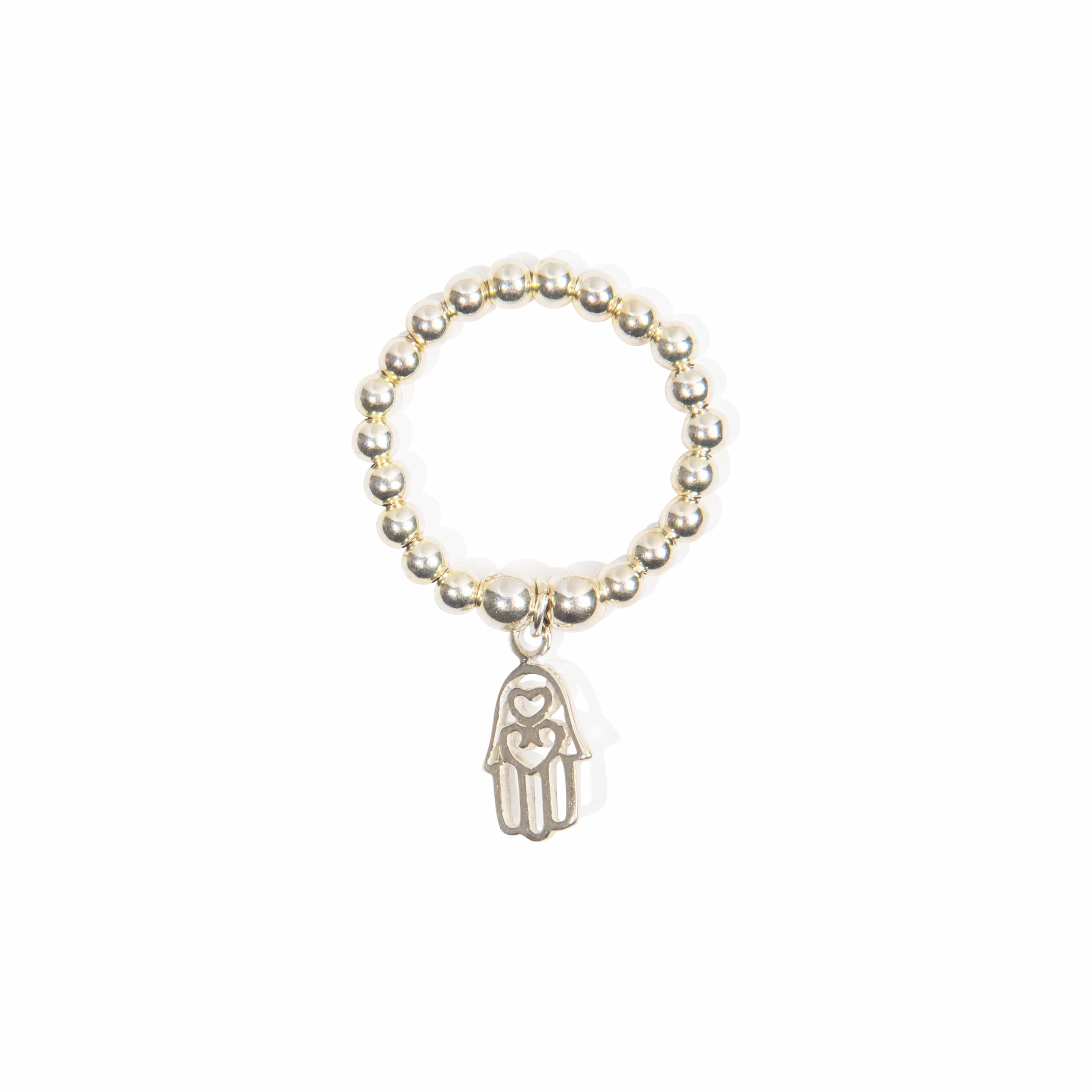 Hamsa Hand Ring - Sterling Silver Ring With Love Beckie