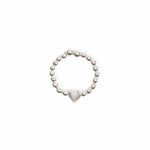 Heart Bead Ring - Sterling Silver Ring With Love Beckie