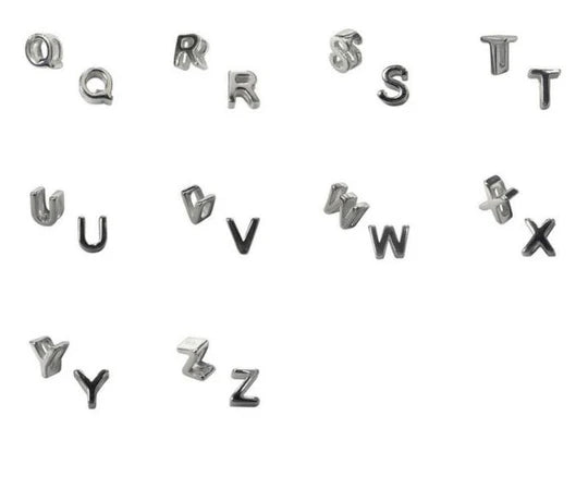 Initial Bead Bracelet Adult & Child - Sterling Silver