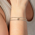 Initial Bead Bracelet - Sterling Silver bracelet With Love Beckie
