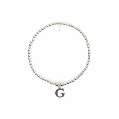 Initial Charm Bracelet - Sterling Silver bracelet With Love Beckie