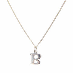 Initial Charm Necklace - Sterling Silver Necklace With Love Beckie
